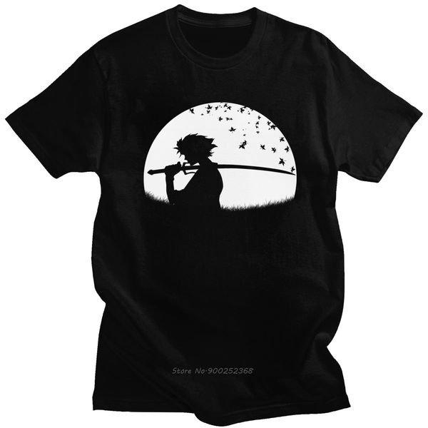 

cool mens manga mugen short sleeve moon cotton japanese anime samurai champloo harajuku gift hoodie designers t shirts sweatshirt