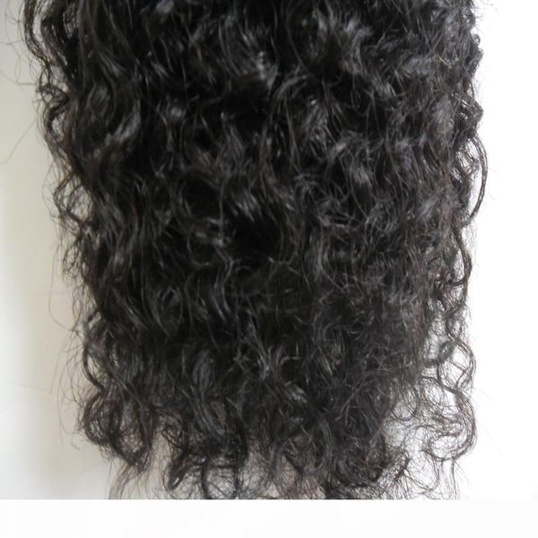 

brazilian remy pre bonded i tip hair extensions curly european human hair on capsule tools free, Black