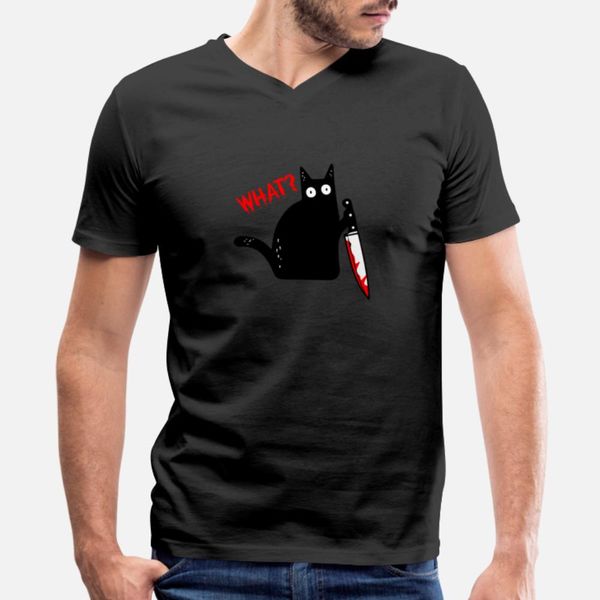 

funny murderous cat what holding knife halloween t shirt cute kawaii o-neck tracksuit hoodie sweatshirt