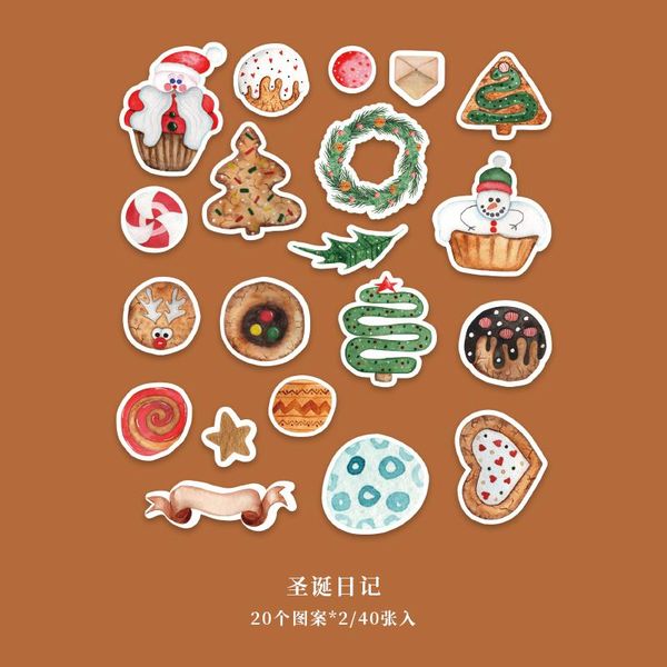 

40pcs lot christmas stickers christmas gift sealing scrapbooking back to school decorative collage planner album journal wmttus comb2010