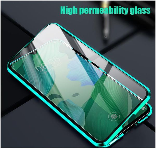 

double side 360 degree magnetic adsorption glass case for huawei mate 30 20 lite pro 10 p smart z y9 pr qylefd