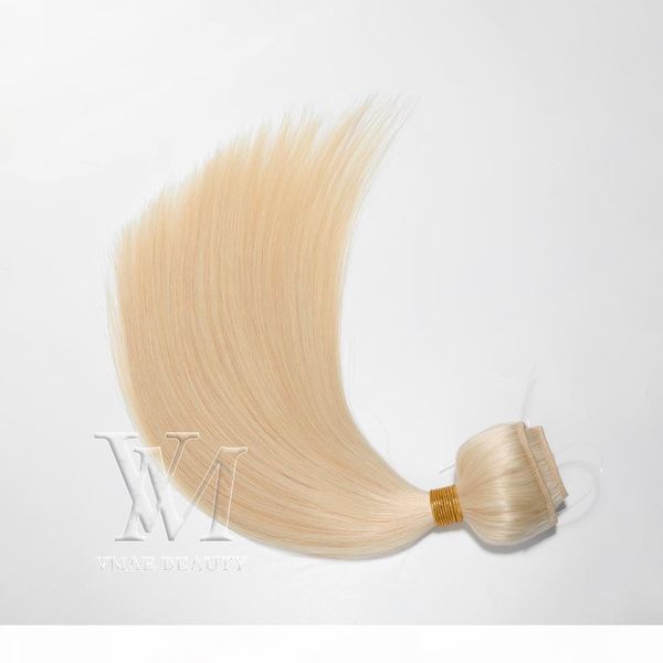 

vmae european #613 blonde 120g 140g 160g 12 to 26 inch no glue straight halo flip in virgin remy human hair extensions, Black