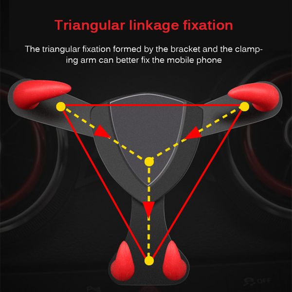 

360 градусов вращающийся гравитация антенны подходит для audi a3 s3 универсальный мобильный телефон gps автомобиля кронштейн y-образный держ