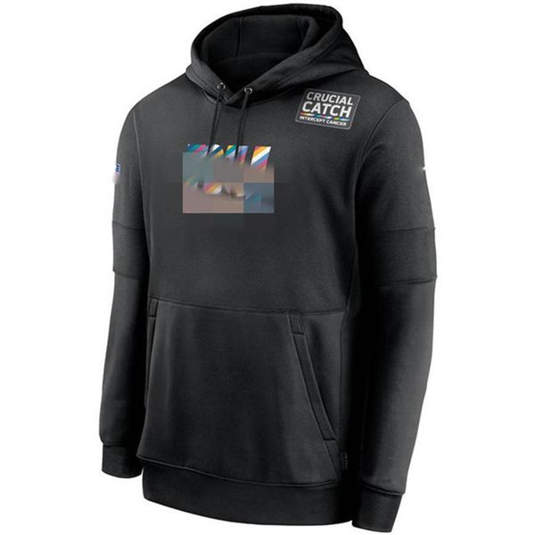 

new york giants men ladies youth 2020 crucial catch sideline performance pullover football hoodie black