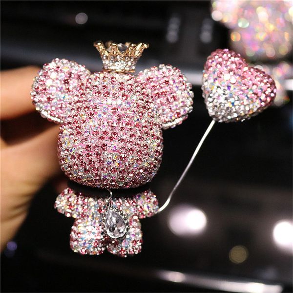 

valentine's day car creative bear high-end diamond-studded car air outlet perfume violent bear car air conditioning aromatherapy decora