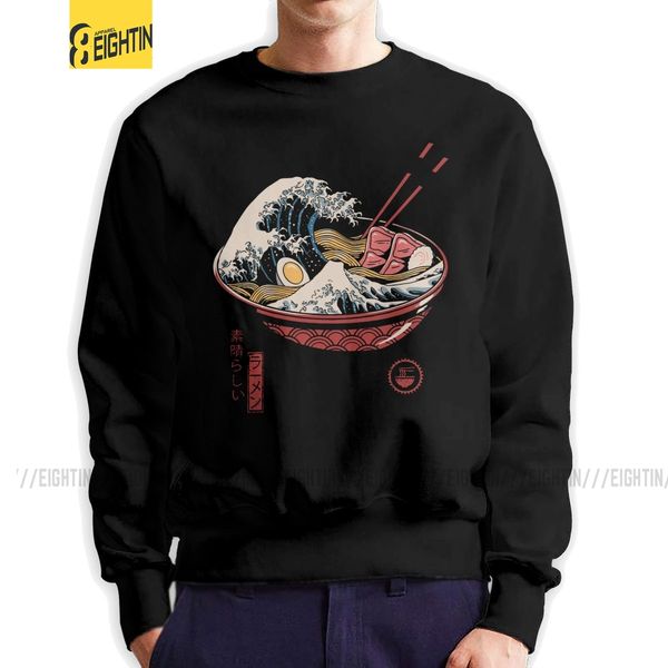 

great ramen wave sweatshirt unique crew pullover classic noodles japan japanese great wave of kanagawa hoodie sweatshirt hoodie men t shirt