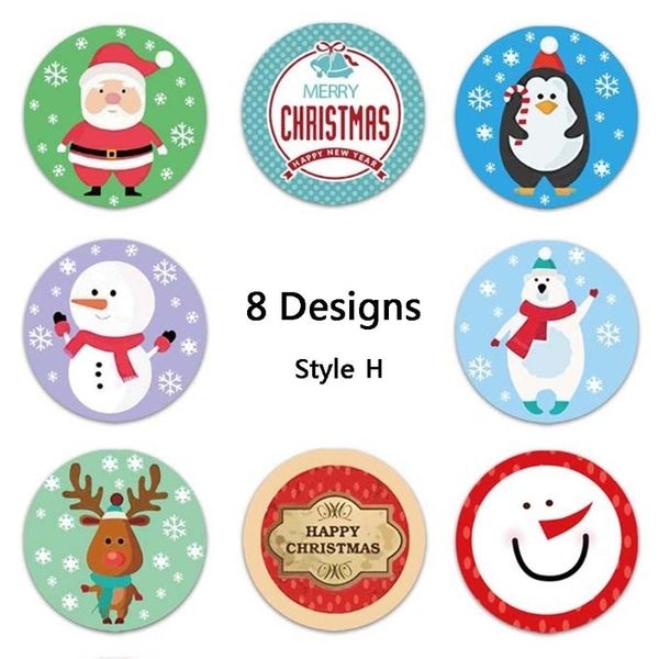 

newchristmas 4 вы стикеры designs спасибо merry круглый new500pcs печати этикетки для конвертов карты подарочные упаковки скрапбукинг декор