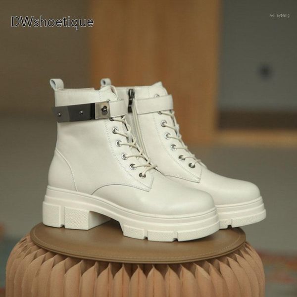 

winter genuine leather women ankle boots zipper platform women ankle boots1, Black