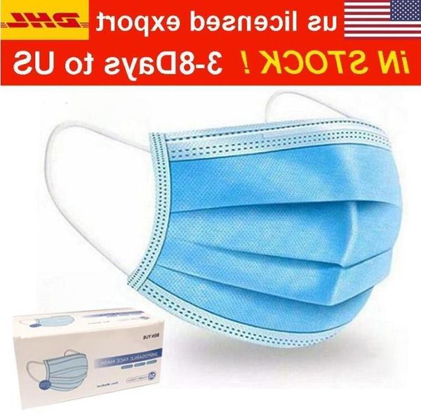 

face with box disposable with elastic masks 50factory ear loop 3 ply breathable dust air anti-pollution face mask