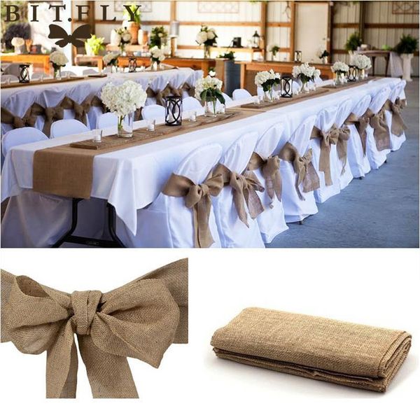 

10pcs vintage burlap court classical chair sashes wedding chair knot decoration for wedding party banquet event chairs b qylouq