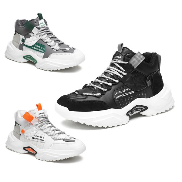 

2021 non-brand platformÂ men plus cashmere shoes black white orange green gray fashion outdoor students mens sports sneakers size 39-44