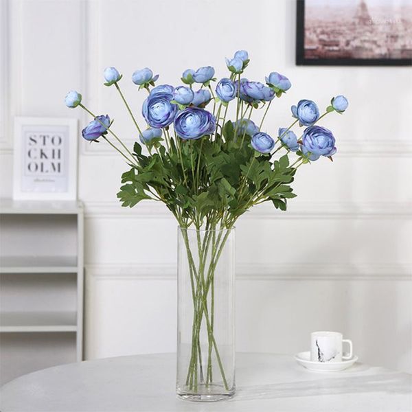 

3pcs 4 heads rose flower artificial flowers simulation fake plant bouquet wedding decoration living room decor party supplies1