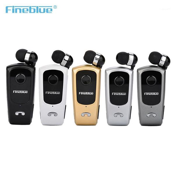 

original fineblue f920 retractable wireless bluetooth earphones handsheadset stereo headphone clip mic phone call portable1