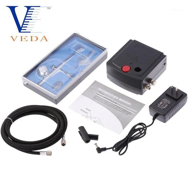 

veda airbrush makeup kit pen gravity feed dual action airbrush air compressor kit for art painting,craft,cake decorating,nail1