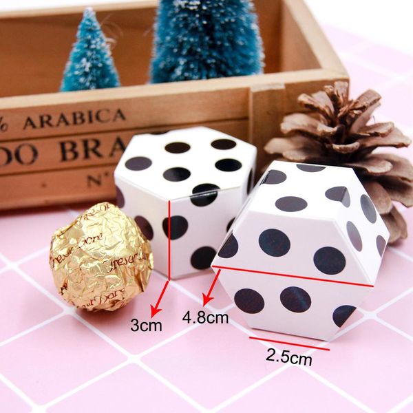 

20шт лот мини прекрасный золотой шестигранной конфеты коробка подарка для венчания день рождества упаковка коробки diy украшения партии supp