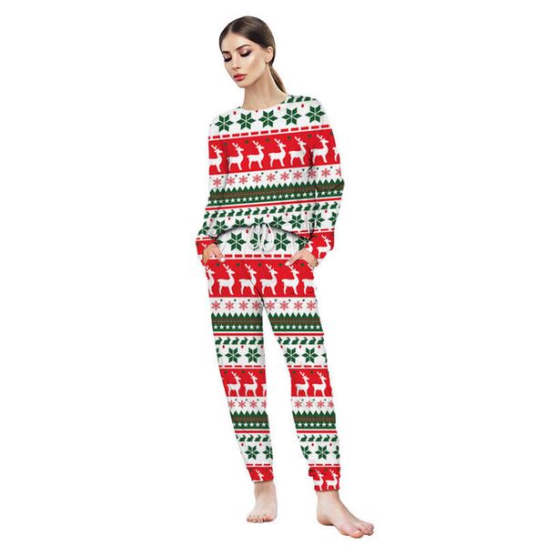 

home wear women's 3d digital new printing sports casual suit, Gray