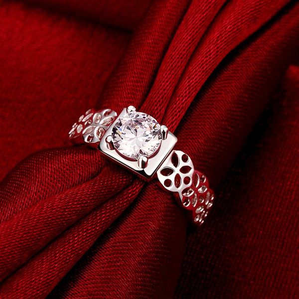 

princess style cz zircon silver ring women lady gift jewelry engagement wedding party with austrian crystal cute noble r717 h jllkem