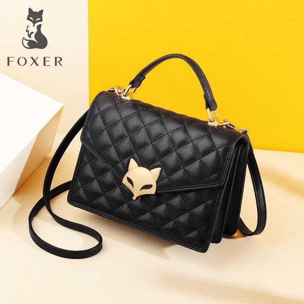 

2021 golden fox fashion brand luxury leather bag ladies all-match houndstooth messenger bag calfskin shoulder bag leather belt box