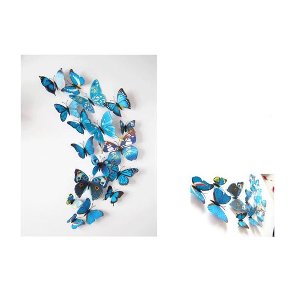 

12pcs 3d butterfly wall sticker on the wall home decor diy butterflies fridge magnet stickers room decoration poster w bbyvpu