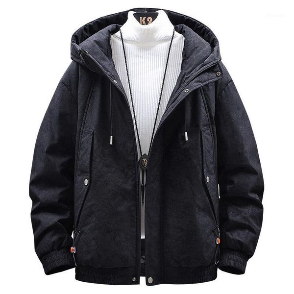 

with thick winter warm coat man down cotton-padded jacket loose man han edition men's clothing of cotton-padded jacket1, Black