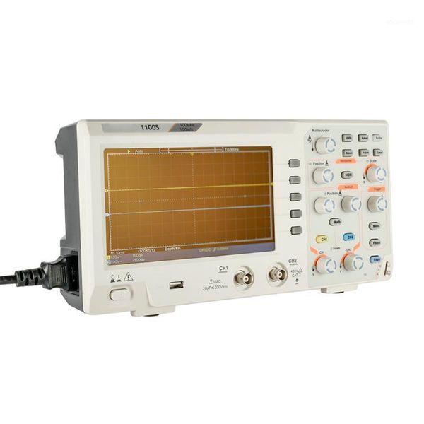 

1100s digital storage oscilloscope 100mhz 2channel 1gsa/s portable osciloscopio with 7 inch tft color screen dq-drop1