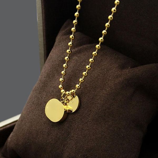 

vintage for men women necklace short chain round beads stainless steel 2021 new luxury jewelry wholesale designer popular korean, Silver