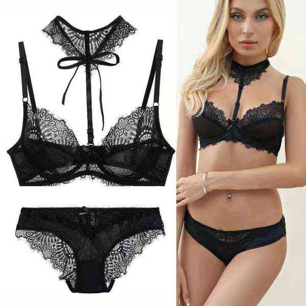 

nxy set french ultra thin soft lace breathable ladies bra gathered up, anti sagging bra, comfortable large size underwear 1222, Red;black