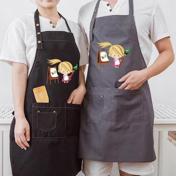 

cartoon apron painting studio calligraphy early education kindergarten simple fashion waterproof long apron1