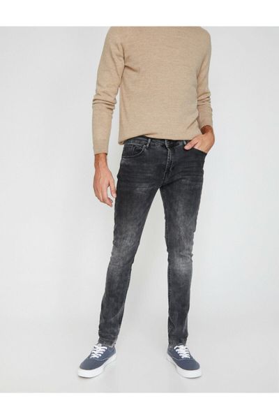 

koton male gray justin jean pants 0 kam43041md q0105, Black;white