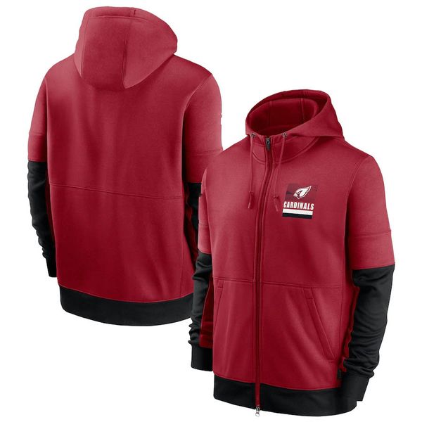 

мужчины женщины молодежь аризона кардиналы город hoodie sideline impact фиксирующий performance пуловер sideline nfl терма hoodie, Blue;black