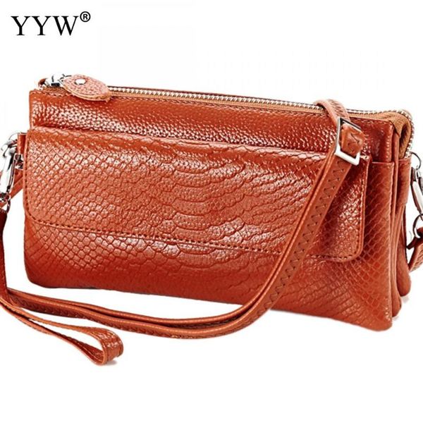

leather multifunction shoulder bags for women vintage clutches for womens embossing soft surface bags clutch purse