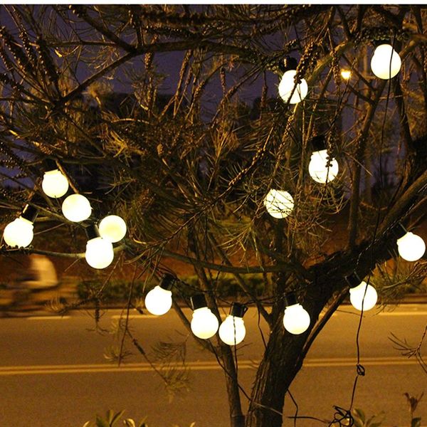 

20 led открытый солнечные лампы светодиодные глобус шарика строка фея свет солнечный свет рождество garland водонепроницаемый jlljdv garden