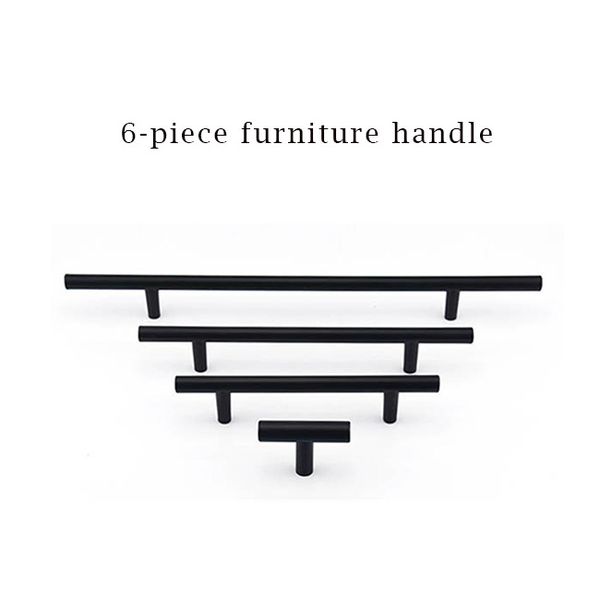 

cabinet door wardrobe simple handle aluminum alloy furniture t-handle cabinet drawer handle(6-piece set bgls07