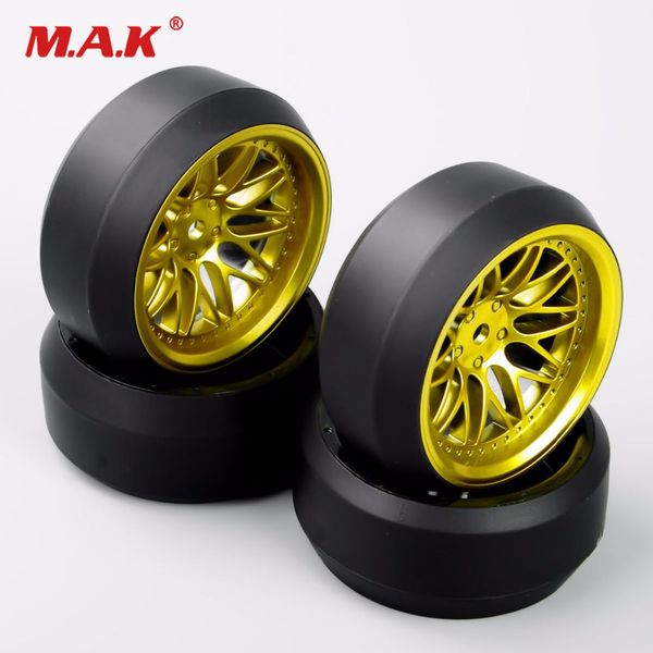 

4pcs/set 1:10 rc car model accessory parts speed drift 3 degree tires tyre wheel rim for hpi hsp rc car accessories