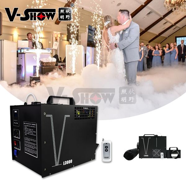 

v-show usa warehouse 1pc 3000w water fog machine with dmx remote control smoke haze machines stage effect light wedding disco nightclub