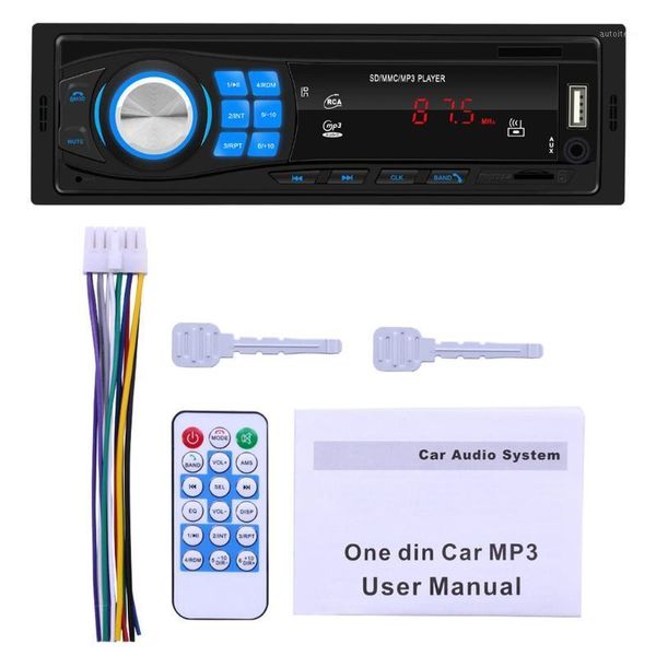

new car radio 12v car stereo radio u disk fm aux-in input receiver sd usb in-dash mp3 multimedia player1