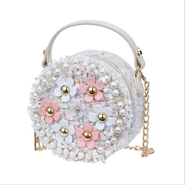 

baby accessories kids girls princess bag baby messenger crossbody bags shoulder stylish zipper beading fashion bags gifts h jllxlw, White