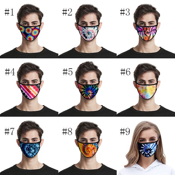 

foreign trade 3d printed black face mask tie - dyed masks are dust - proof face mask personalized parody cross-border breathable face masks