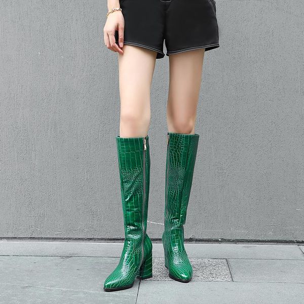 

colorful snake skin pu ankle boots women high heels booties female party shoes ladies pointed toe shoes women autumn, Black