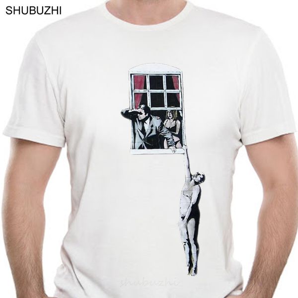 

new fashion cool casual banksy street art window hanging lover woman available white summer sport hooded sweatshirt hoodie t shirt
