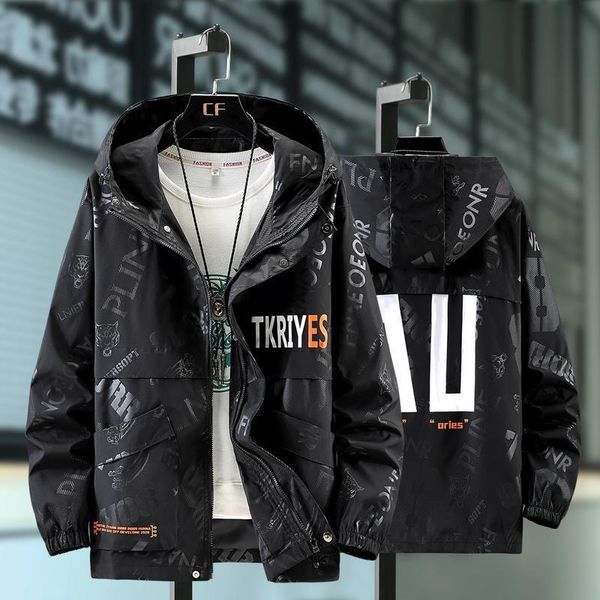 

large size men jacket spring and autumn new casual fat plus size men's fat loose jacket sports outdoor coat hooded jacket 10xl, Black;brown