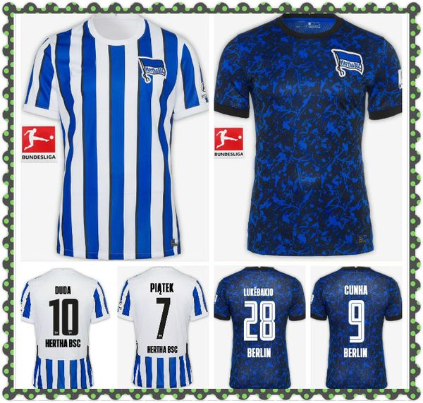 

20 21 hertha bsc soccer jersey piatek 2020 2021 leckie cunha футболка гуэндузи берлин херта tousart lukebakio fußball-trikot, Black;yellow