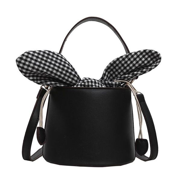 

2020 bucket bag with one sling for female green leather small handbags messenger famous fashion