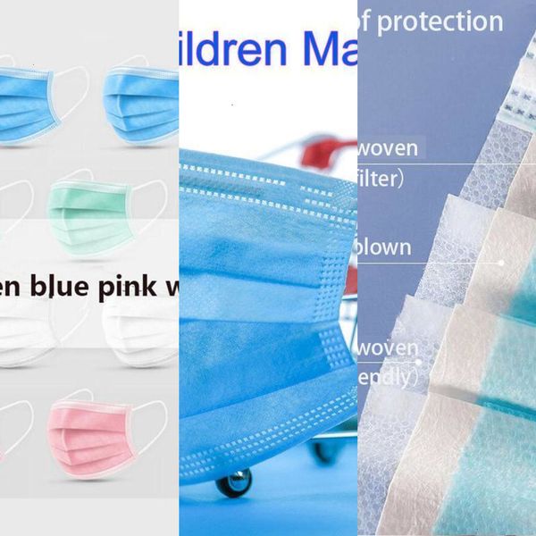 

kids masks colorful face masks mask disposable 3 layer balck dust mouth masks cover fpnw cg1l z5ex