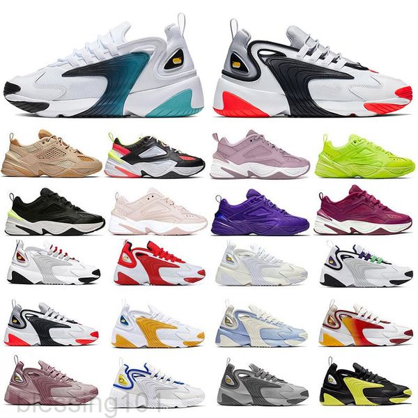 

new arrive wolf grey casual shoes m2k zoom tekno mens womens black volt rush pink royal blue creamy white sneakers shoe bt11