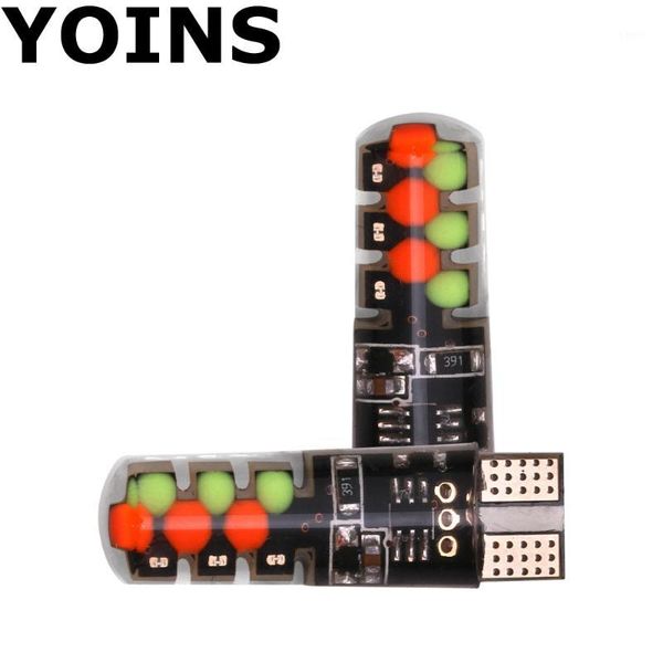 

emergency lights 2 pieces t10 w5w led rgb car bulbs with remote control 194 168 501 strobe lamp auto interior reading lights1