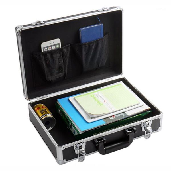

aluminum tool case business file box impact resistant case hand-held jewelry box instrument car loading with foam1