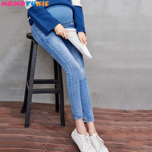 

maternity clothes pregnancy trousers hole jeans for pregnant women summer thin style pregnant pants leggings clothing support c1002, White