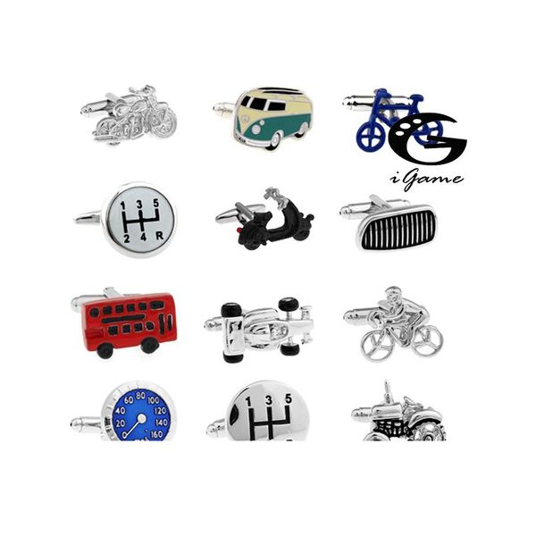 

бесплатная доставка 29 дизайн винтажные автобус запонки новинка транспорт автомобильный дизайн латунный материал бесплатный wmtksb, Silver