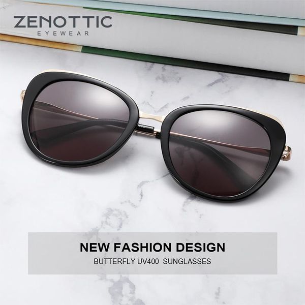 

sunglasses zenottic cat eye women brand designer coated mirror lenses sun glasses outdoor goggles driving uv400 shades eyewear, White;black